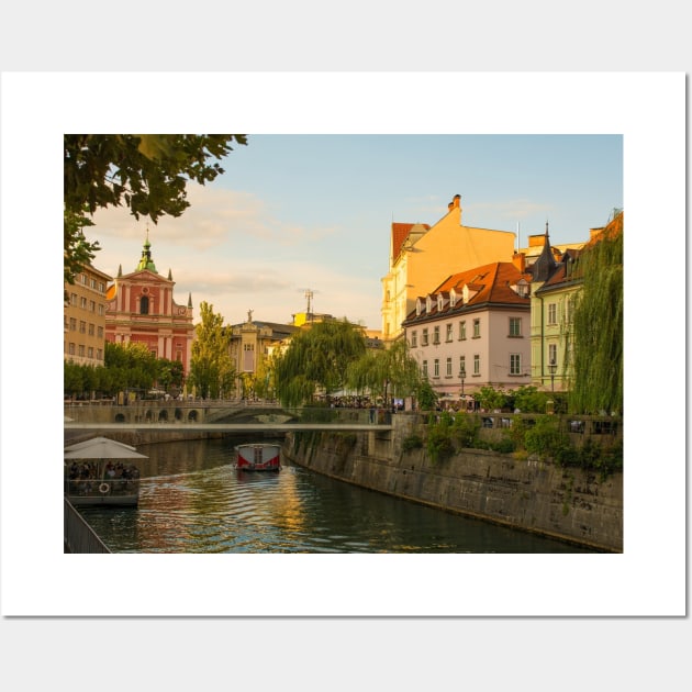 Ljubljanici River in Ljubljana, Slovenia Wall Art by jojobob